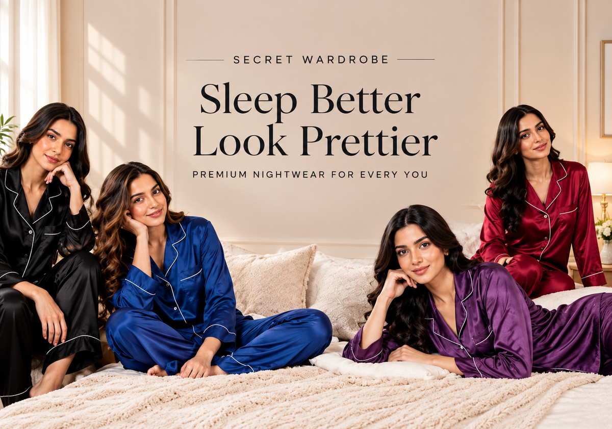 Women's silk night suits and nightwear collection Pakistan